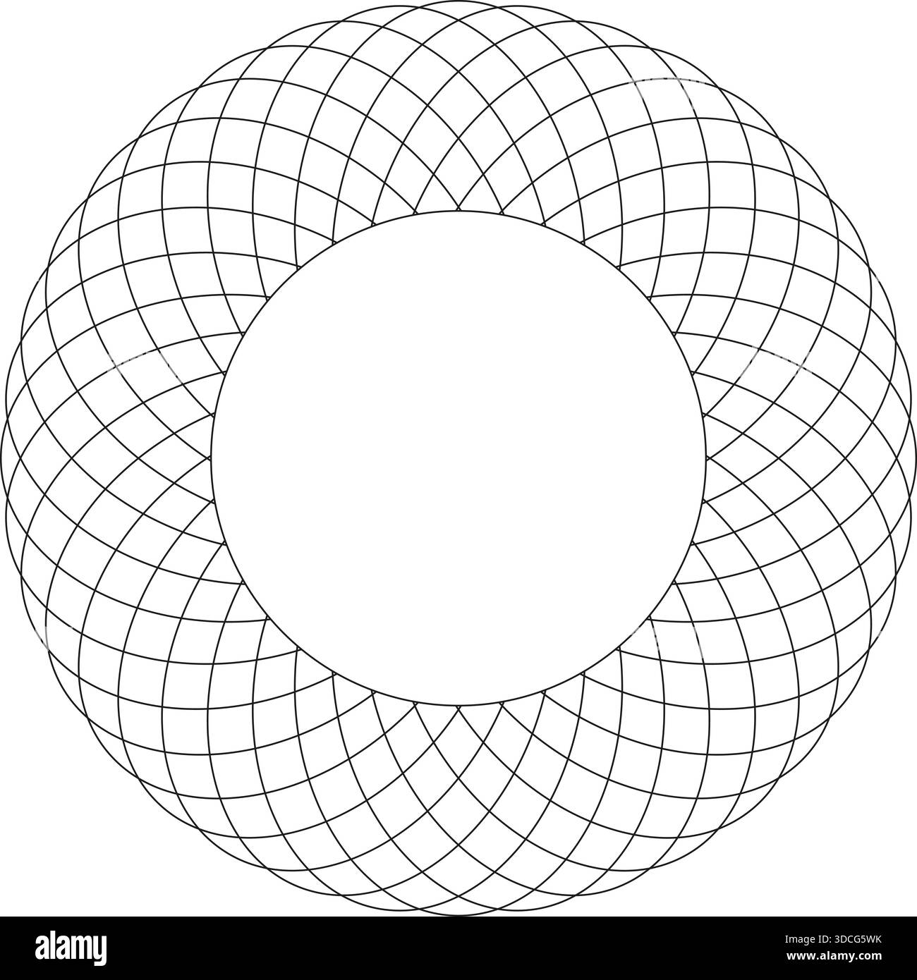 Circular geometry constructed with overlapping net-like line structures ...
