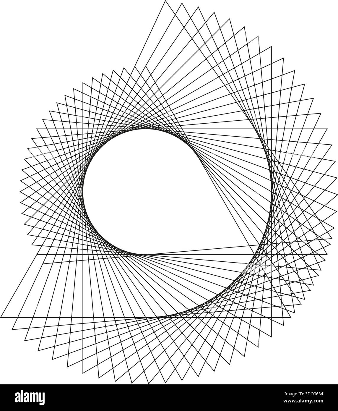 Allignment Geometry Spiral geometry formed by ribbon-like curves twisted into circular ...