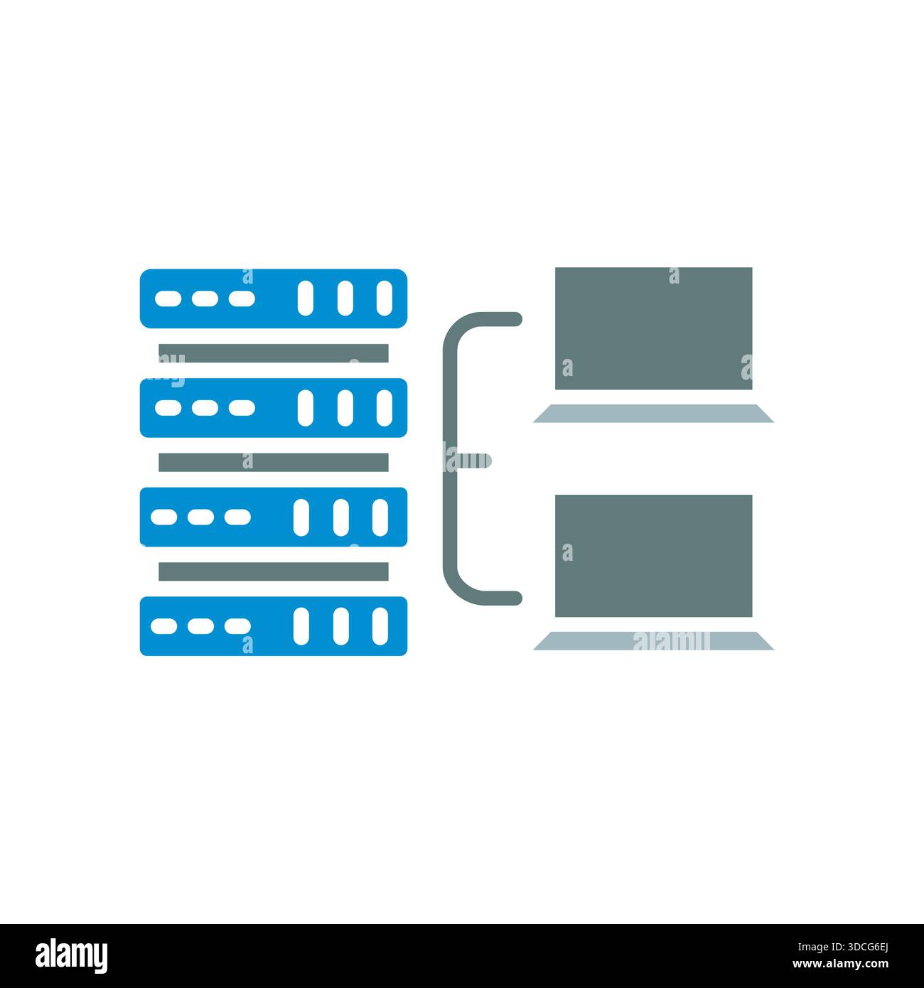 virtual machine black line icon. Vector isolated element.Editable stroke Stock Vector