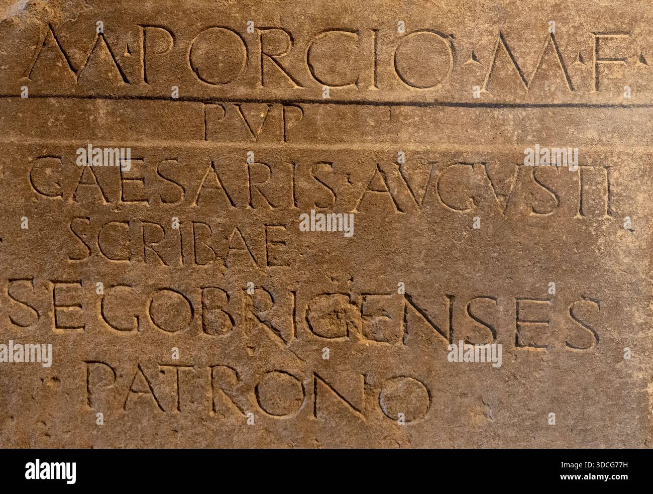 Archological Inscription An ancient stone inscription featuring Latin text, showcasing ...