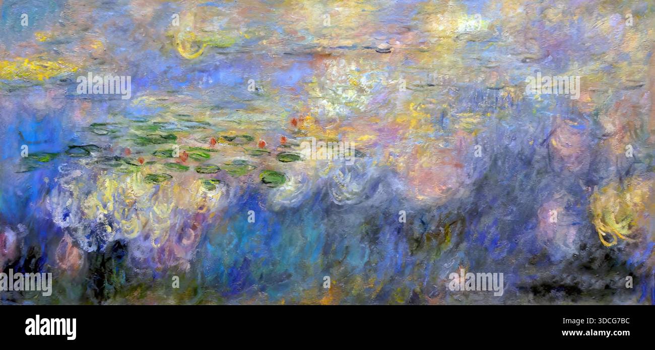 Claude Monet, Reflections of Clouds on the Water-Lily Pond (center ...