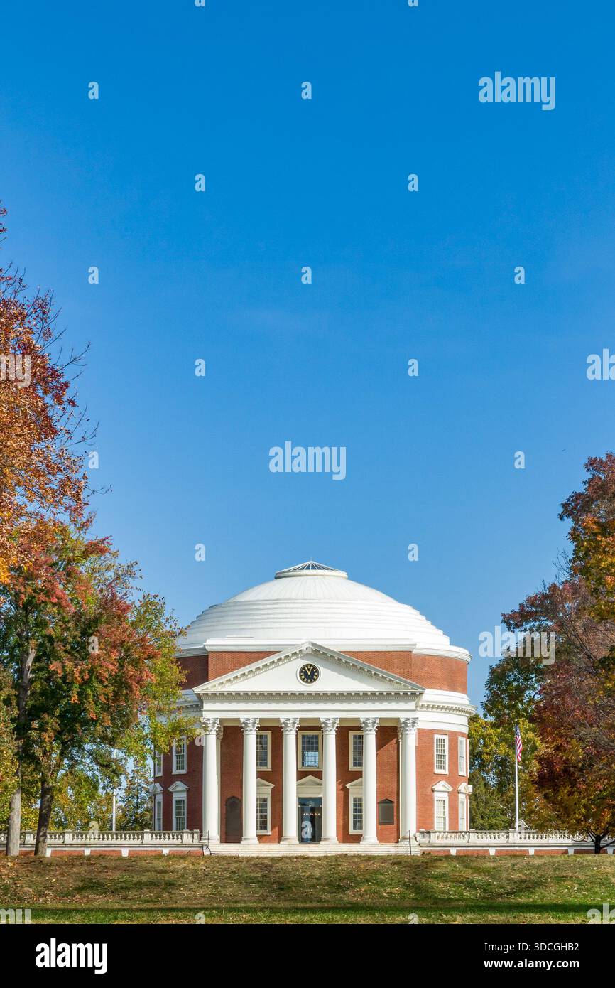 Charlottesville, VA, USA, October 27, 2025: The Rotunda on the campus of the University of Virginia. Stock Photo