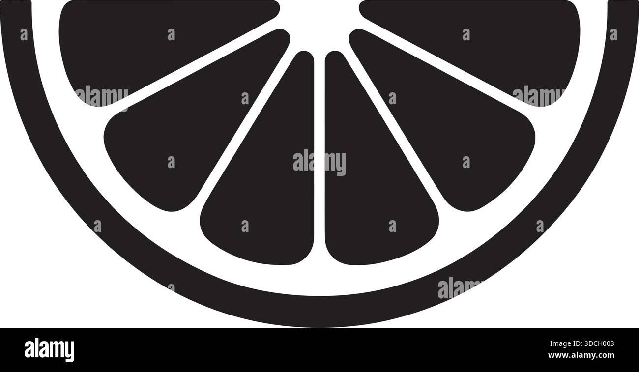 Citrus wedge Silhouette vector illustration of lemon or orange slice design  Stock Vector Image \u0026 Art - Alamy, image size:1300x757