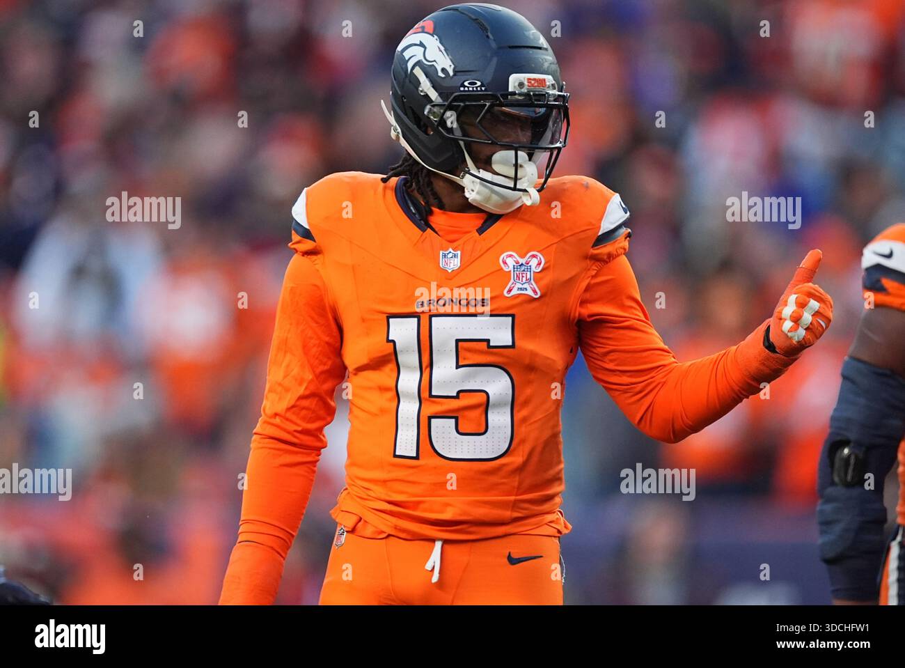 Denver Broncos linebacker Nik Bonitto (15) in the second half of an NFL ...