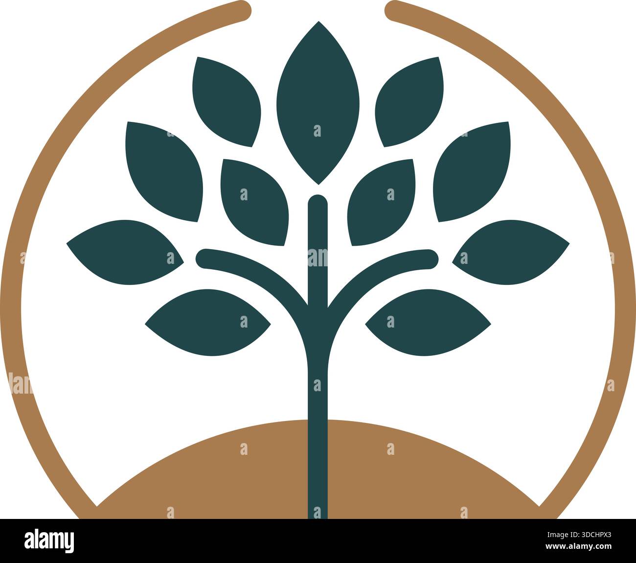 Tree Growth Nature Eco Icon Template Vector Modern Logo Design Stock Vector