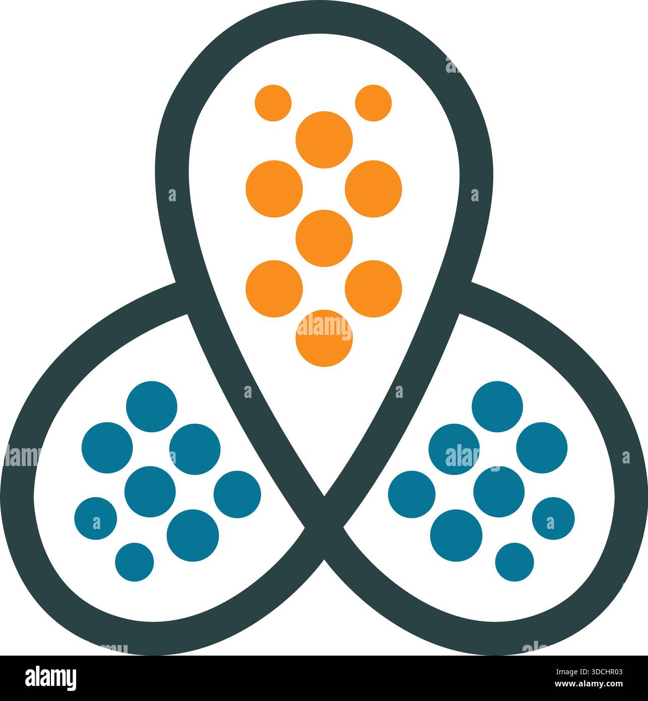 Triangle Circle Molecule Abstract Icon Template Vector Modern Logo Design Stock Vector