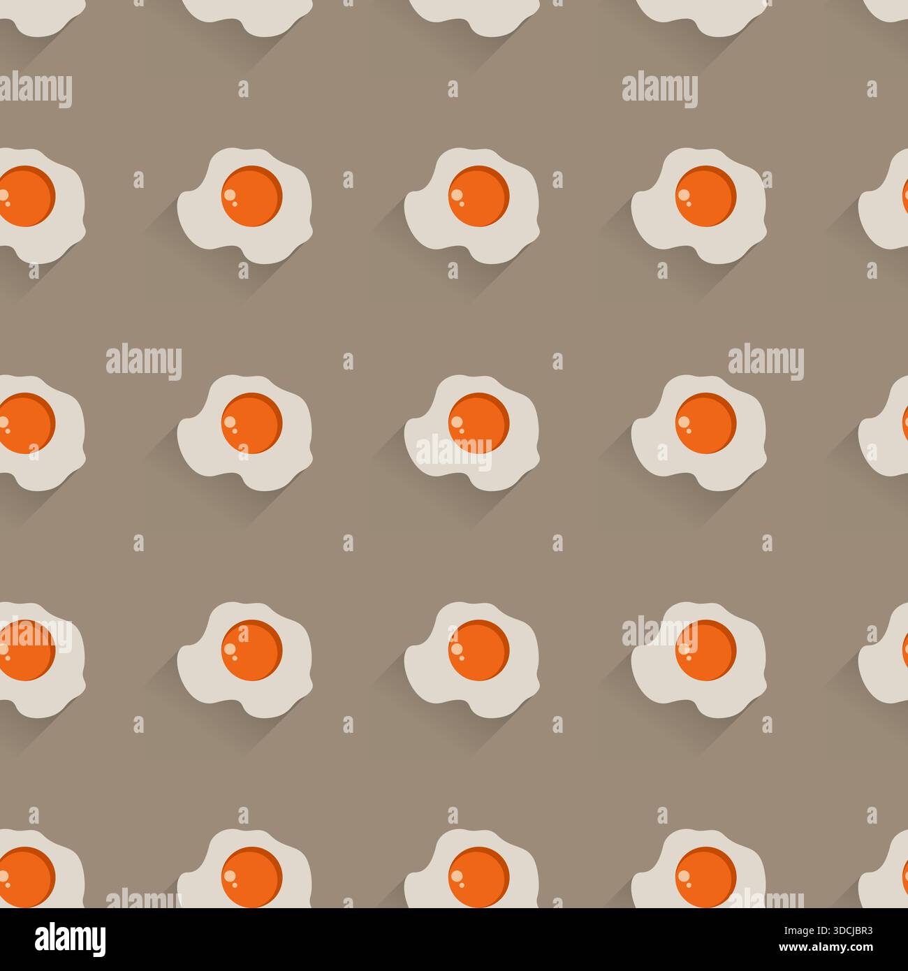 fried eggs seamless pattern background design vector illustration Stock Vector