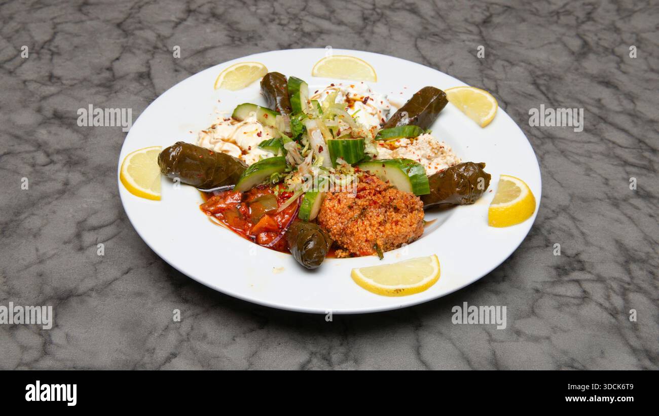 Food. Cold mezze platter Stock Photo
