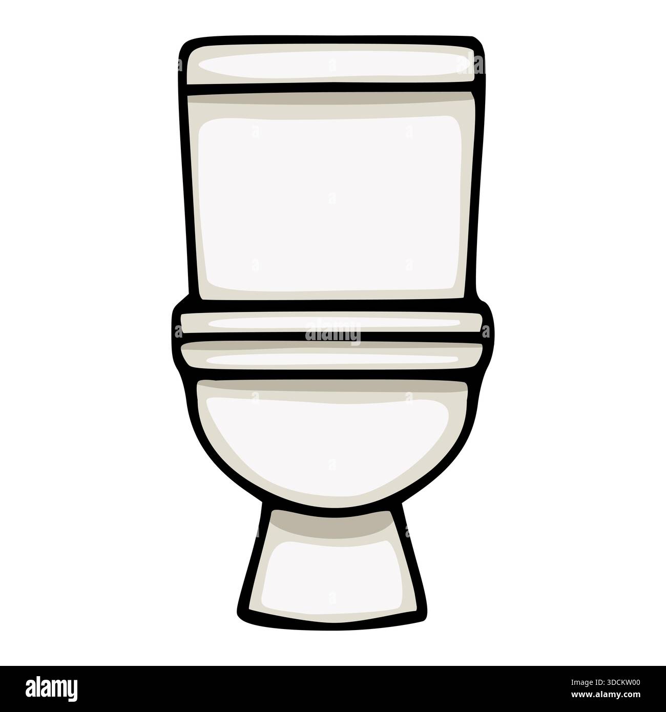A clean, white toilet bowl with a distinct black outline and subtle gray  shading, presented as a simple vector illustration Stock Vector Image \u0026 Art  - Alamy, image size:1300x1390
