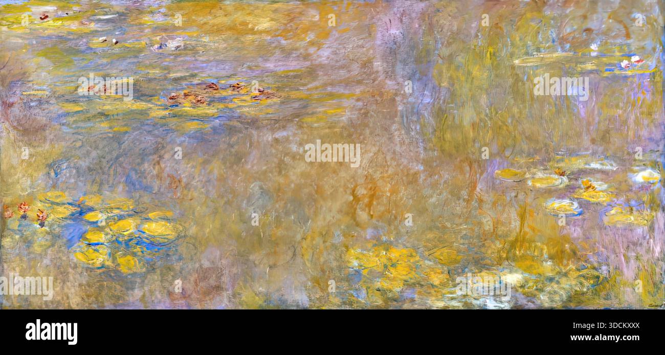 Claude Vector Image Claude Monet water lilies (yellow nirvana) 1916 oil on canvas serene ...