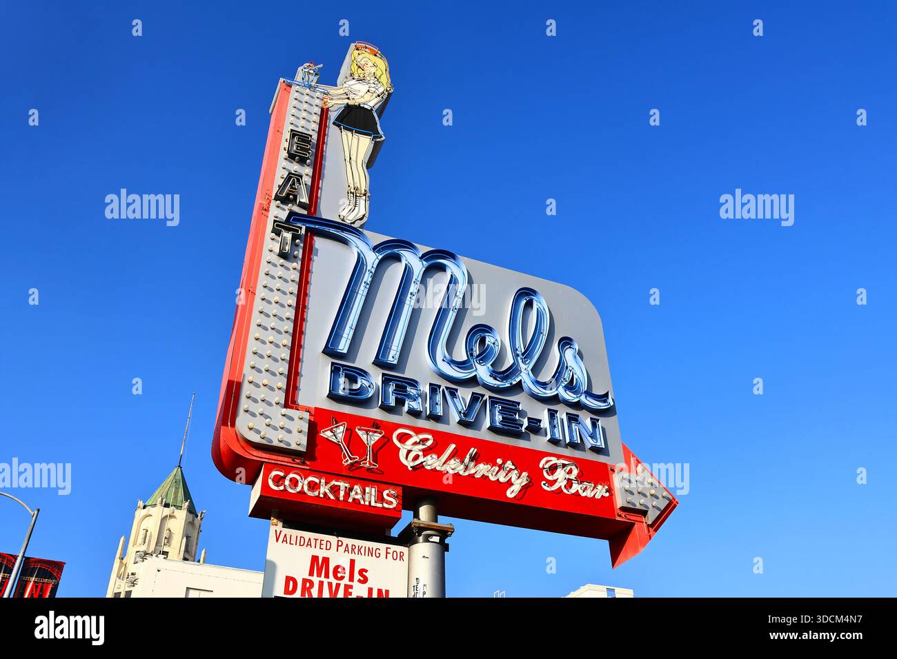 Mels drive in neon sign hi-res stock photography and images - Alamy