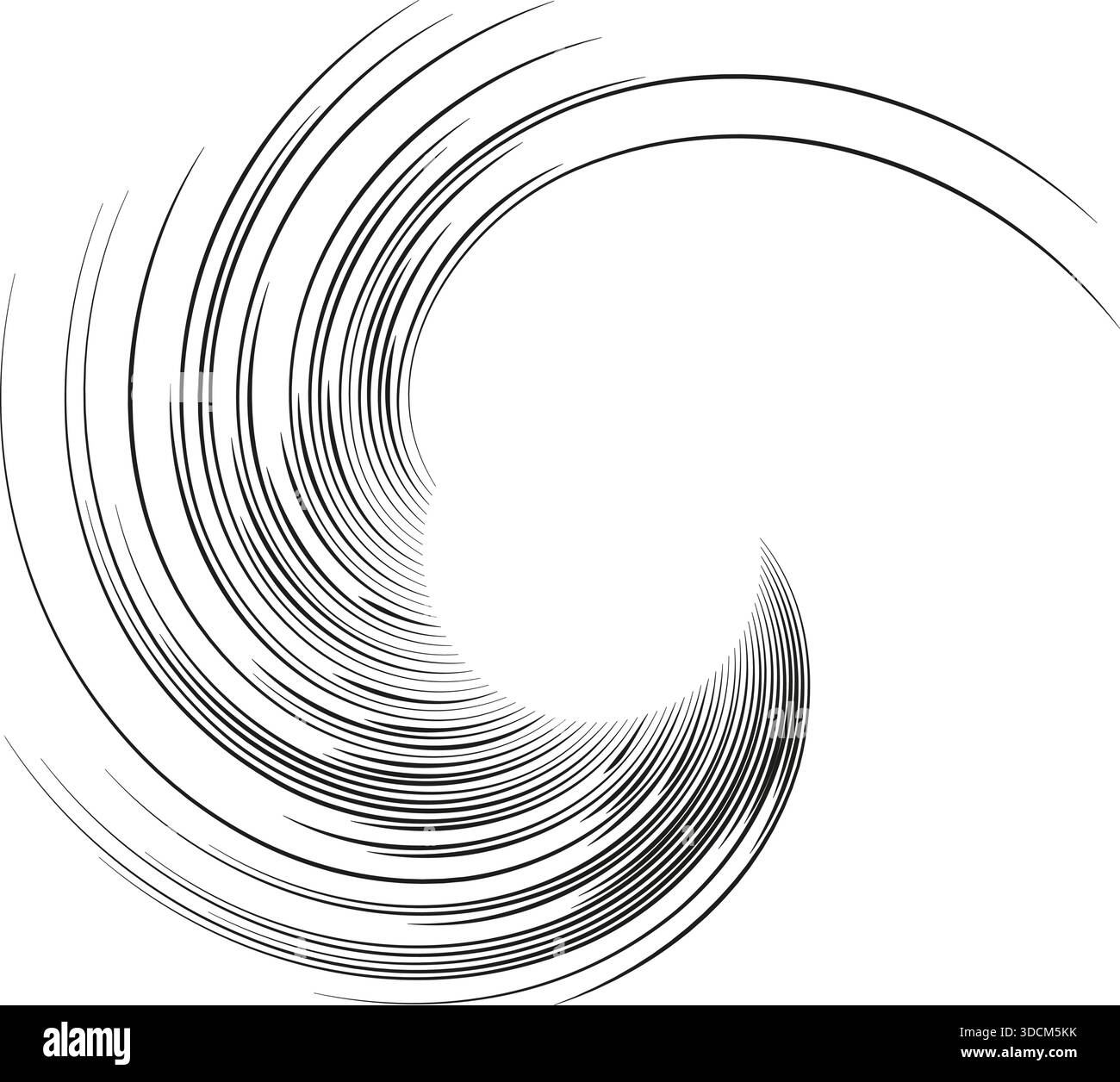 Irregular long rays form a radial pattern inside a semicircle, leaving an empty circular center. Stock Vector