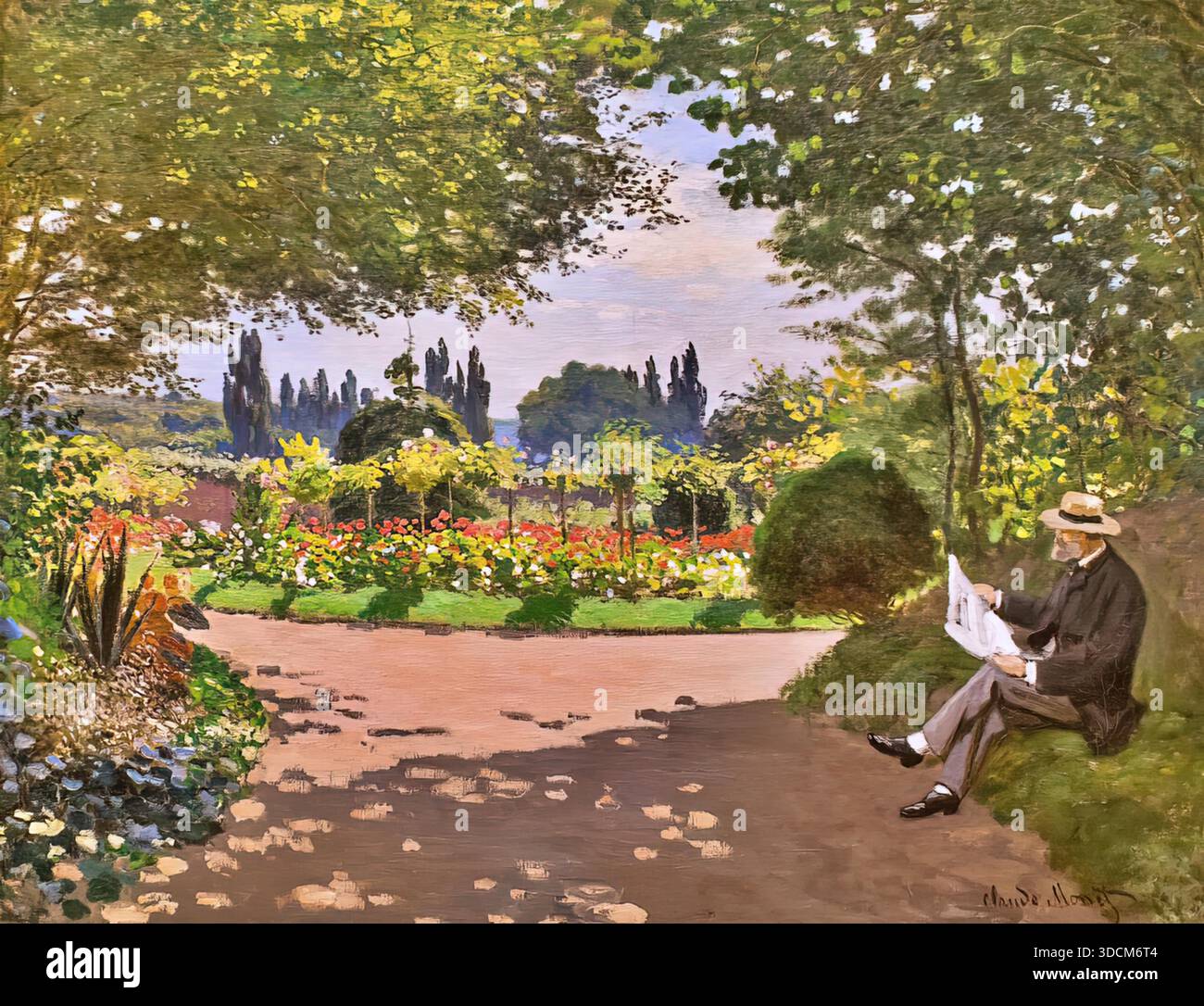 Garden at sainte adresse 1867 oil hi-res stock photography and