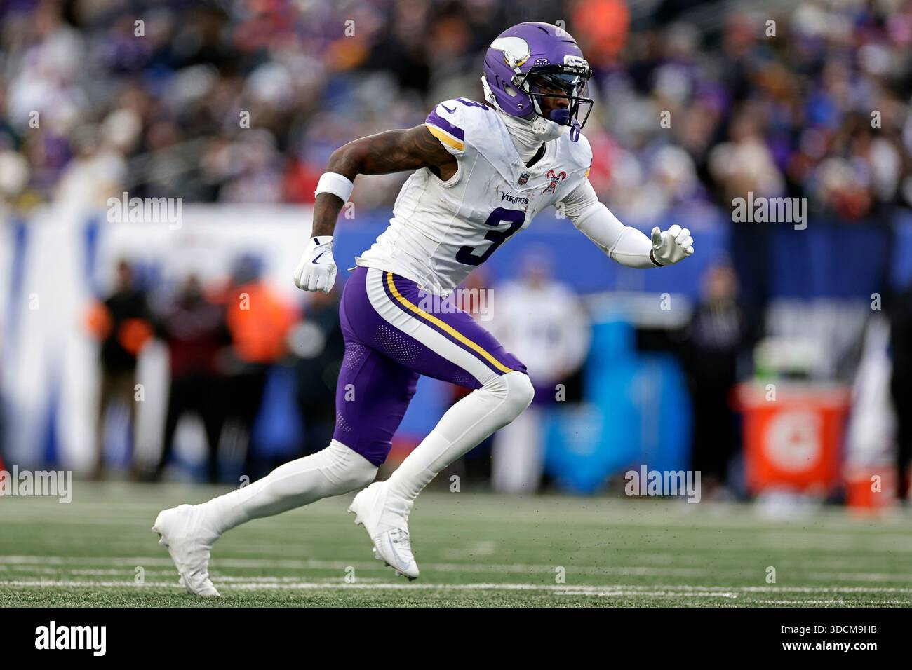 Minnesota Vikings wide receiver Jordan Addison (3) runs during an NFL ...