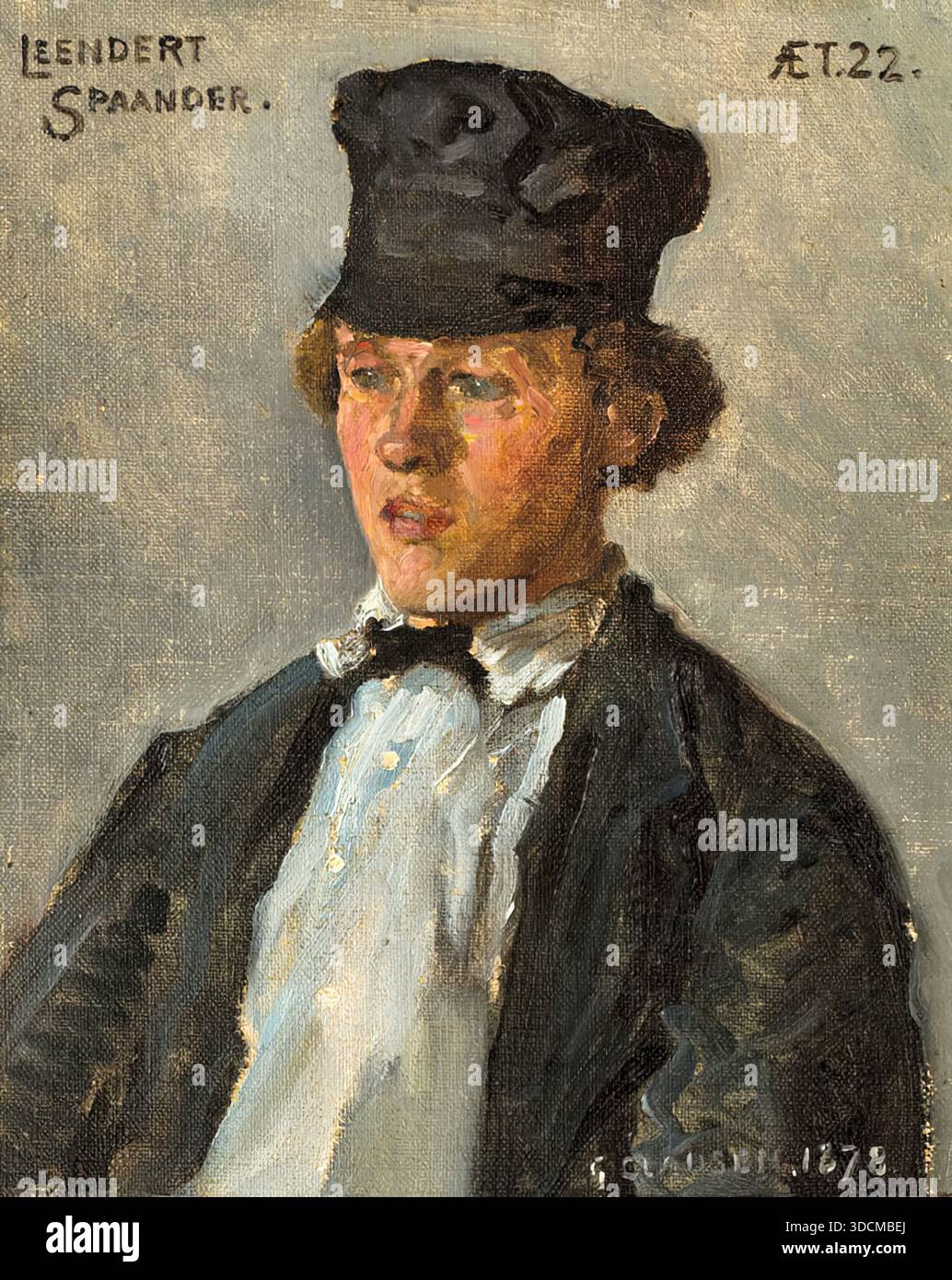 George Clausen - Portret Van Leendert Spaander Stock Photo