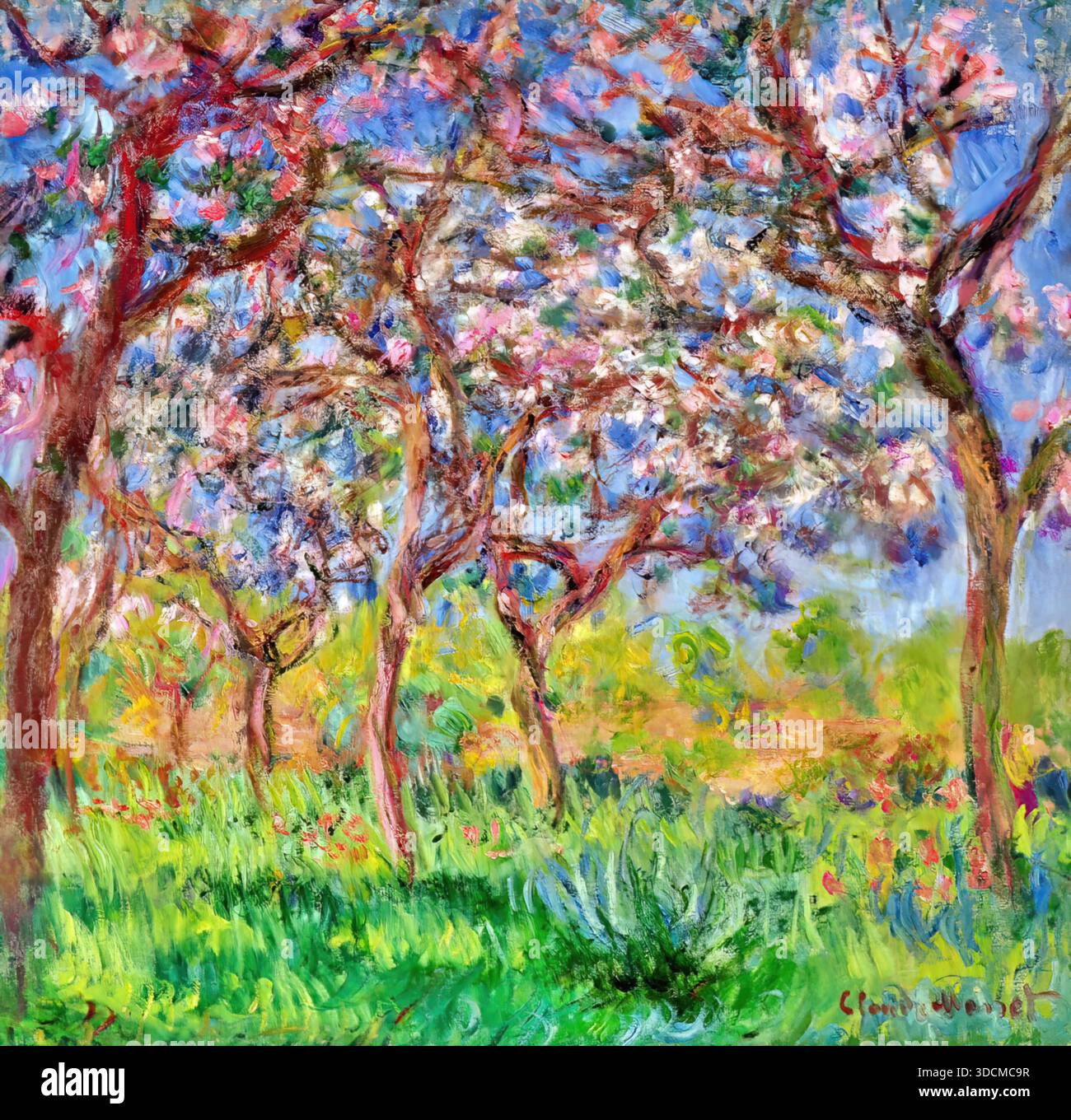 Spring Scene Monet Claude Monet spring at Giverny 1903 oil on canvas vibrant impressionist ...