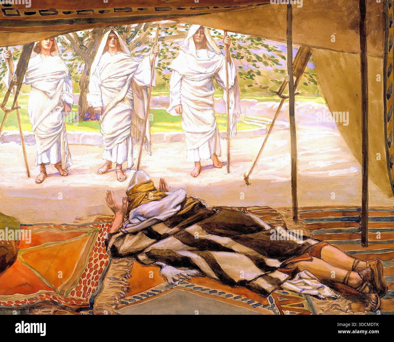 James Jacques Tissot - Abraham and the Three Angels Stock Photo - Alamy