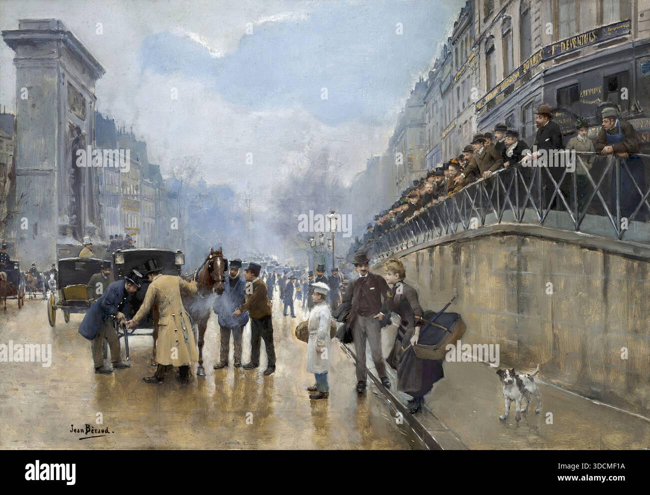 Jean Beraud - L 'accident - Porte Saint-Denis Stock Photo - Alamy