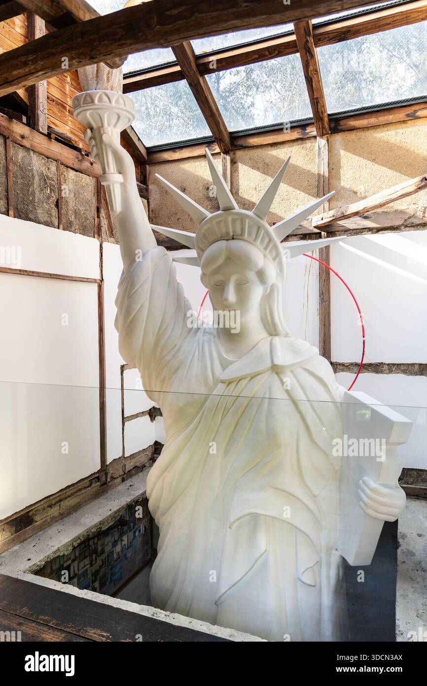 Haishae Statue of Liberty inside Art House Project: Haisha in Honmura, Naoshima ...