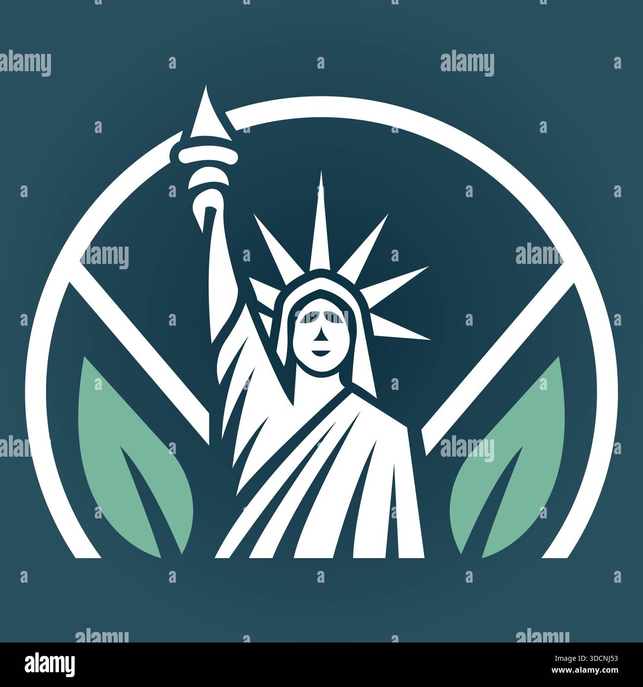 Statue of Liberty Freedom Icon Vector Modern Logo Design Template Stock ...