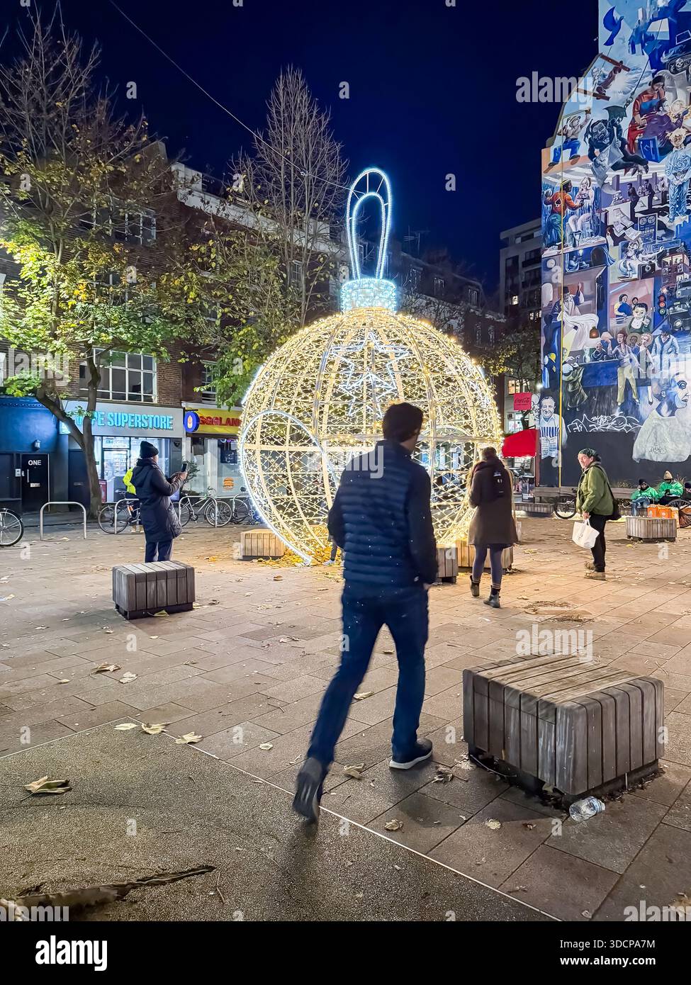 Whitfield Square opposite Heals Furniture Shop, Tottenham Court Road - Smartphone Captured Stock Image