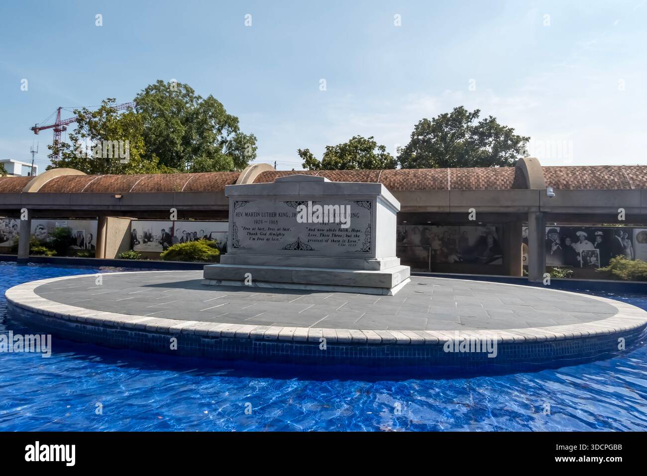 The tomb of Martin Luther King Jr. and Coretta Scott King lies across ...