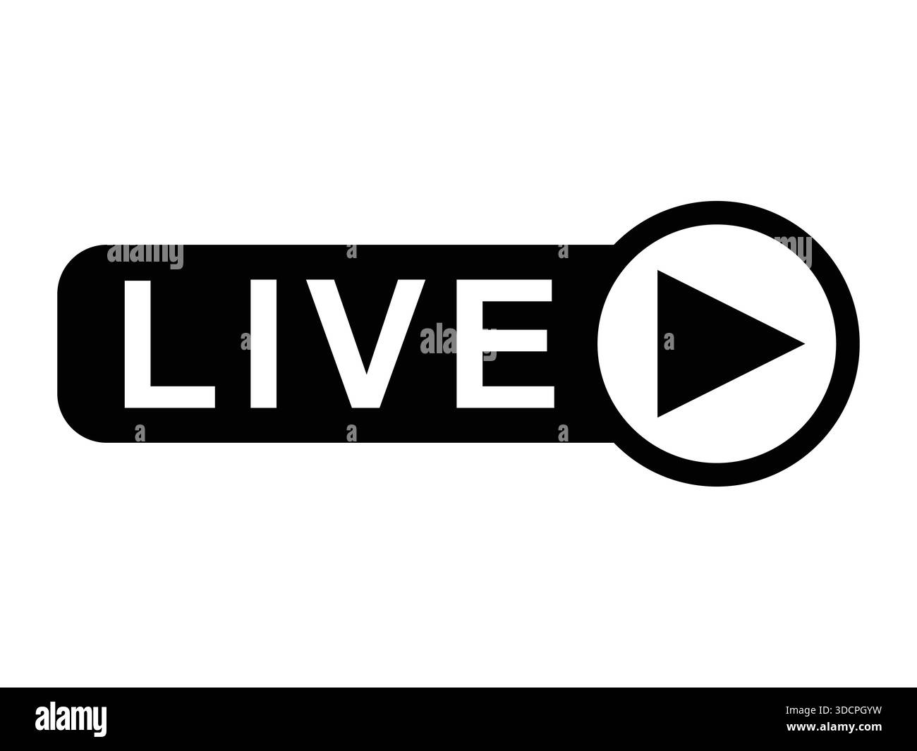 Live streaming screen overlay Black and White Stock Photos & Images - Alamy