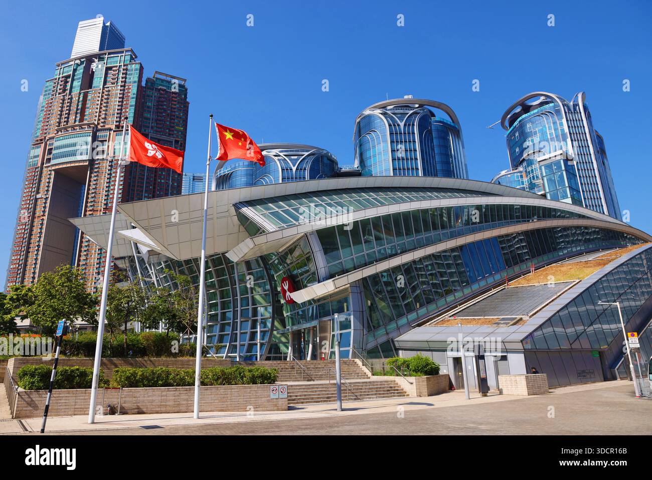 Hong Kong West Kowloon High Speed Rail Station, Hong Kong, China Stock Photo