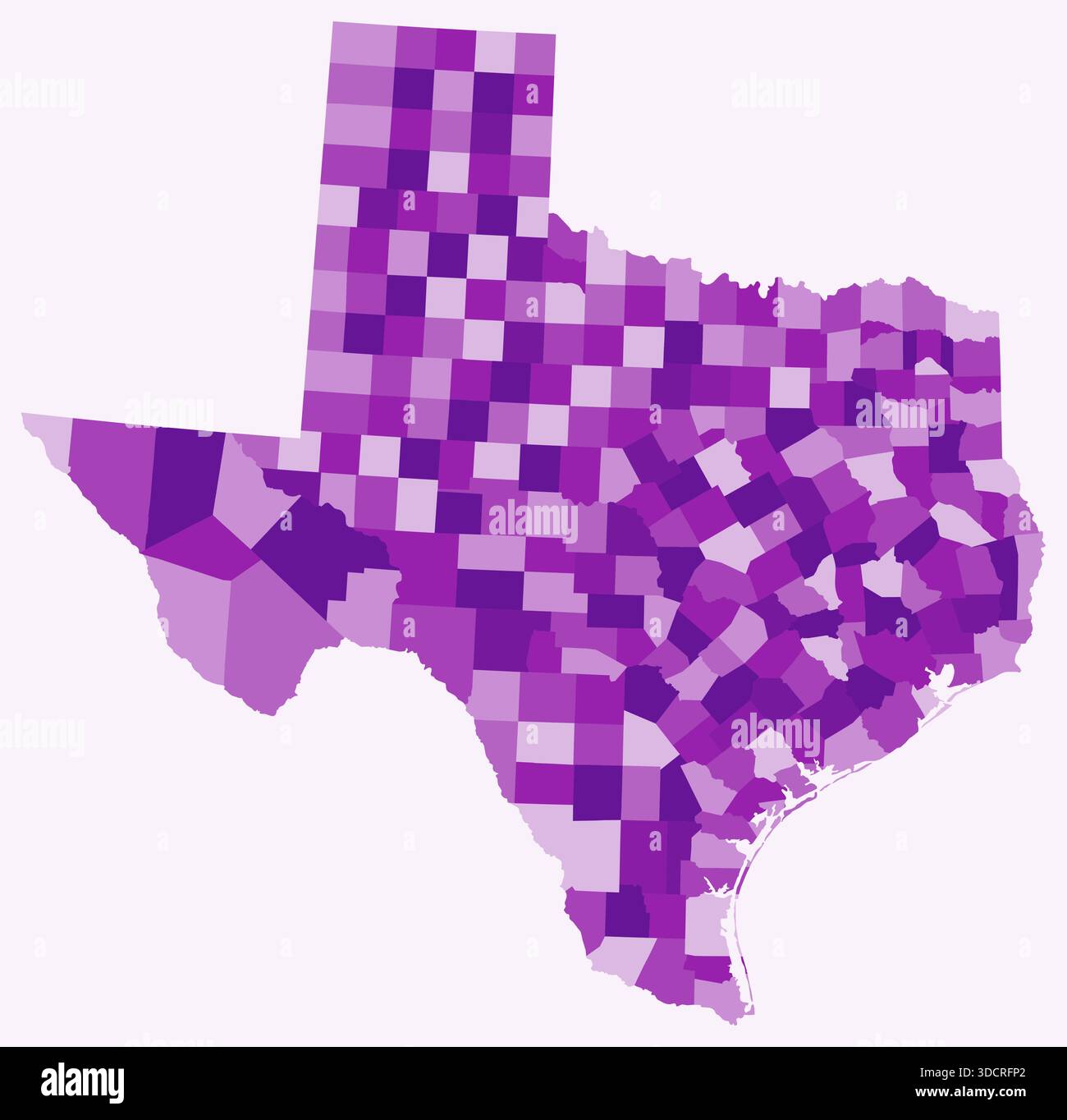 Map of texas counties blank hi-res stock photography and images - Alamy