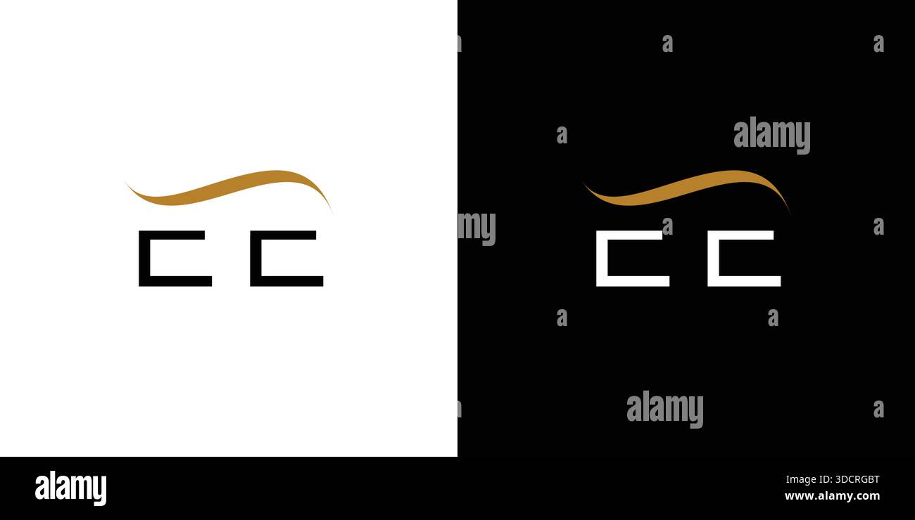 Modern and luxury EE letter logo design Stock Vector