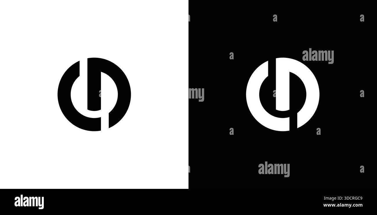 Modern and strong CD letter logo design Stock Vector