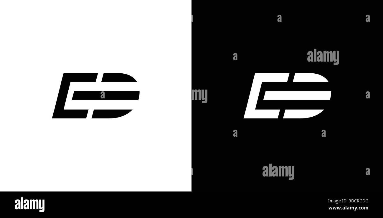 Modern and strong ED letter logo design Stock Vector