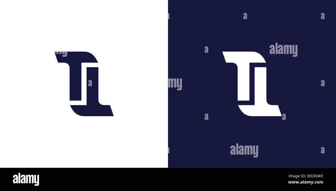Modern and unique TT letter logo design Stock Vector