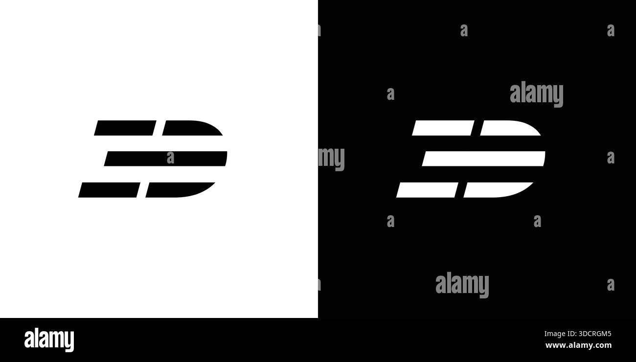 Strong and modern ED letter logo design Stock Vector