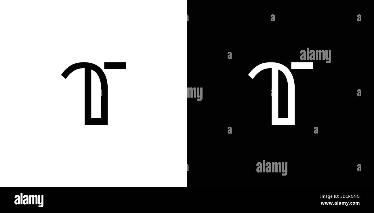 Simple and modern T letter logo design Stock Vector