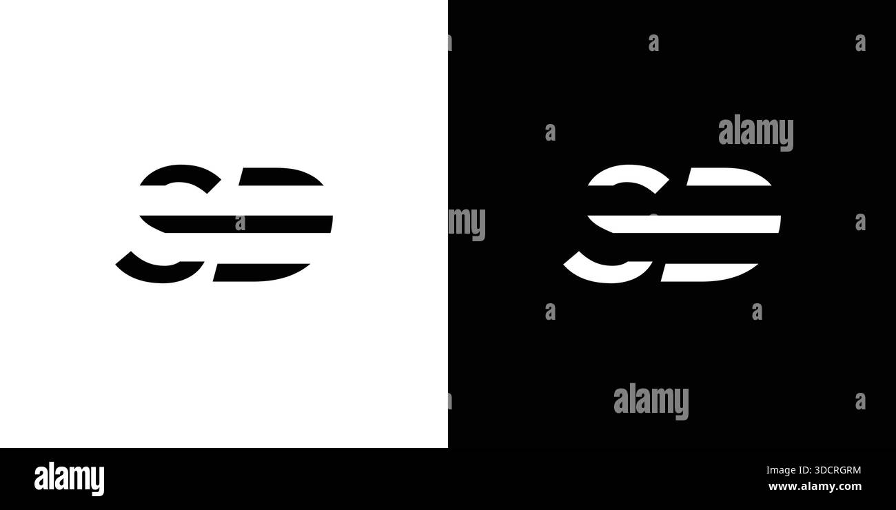 Strong and modern SD letter logo design Stock Vector