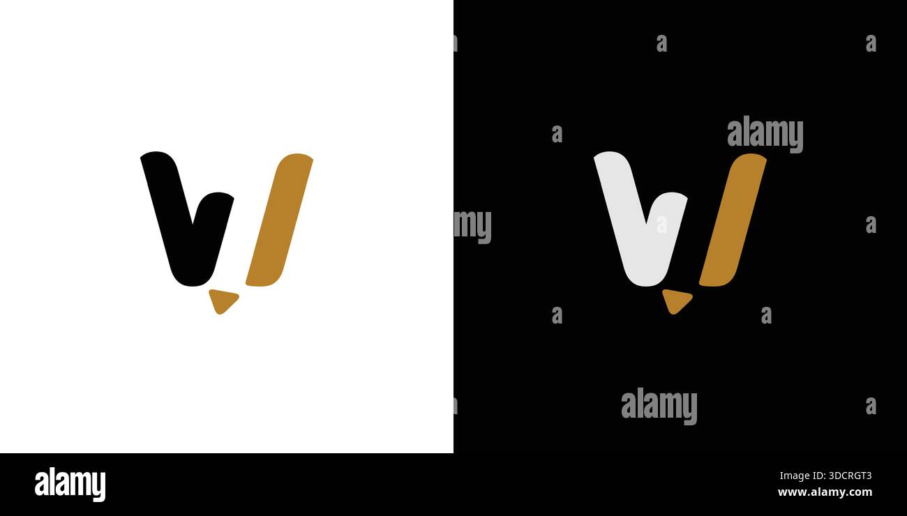 The writing logo design is unique and modern Stock Vector