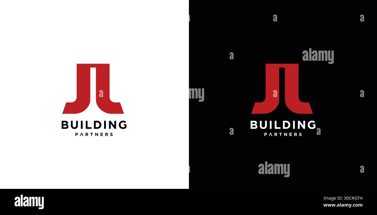 Unique and strong JL letter logo design Stock Vector