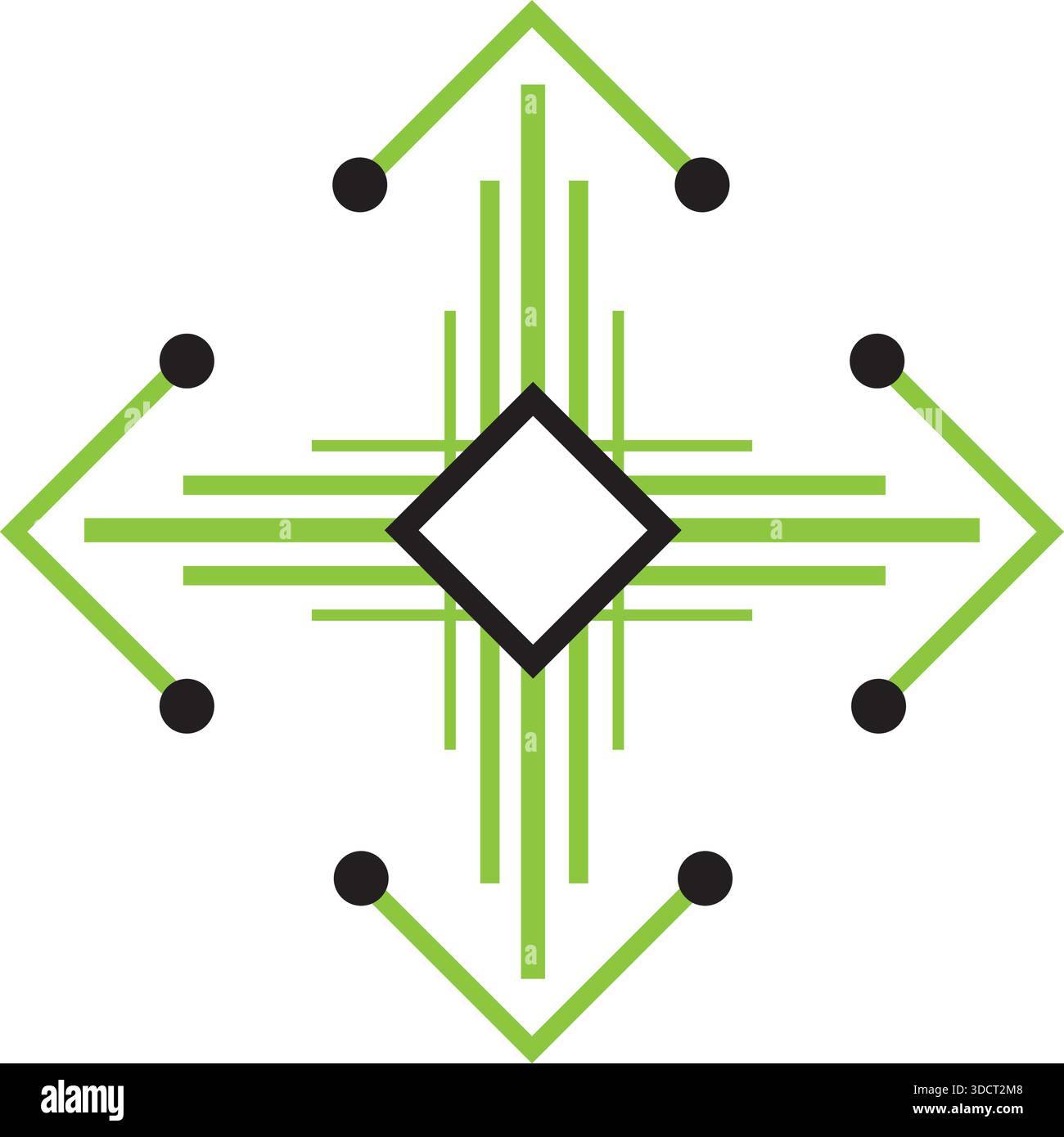 Abstract Line Geometric Icon Template Modern Vector Logo Design Stock Vector