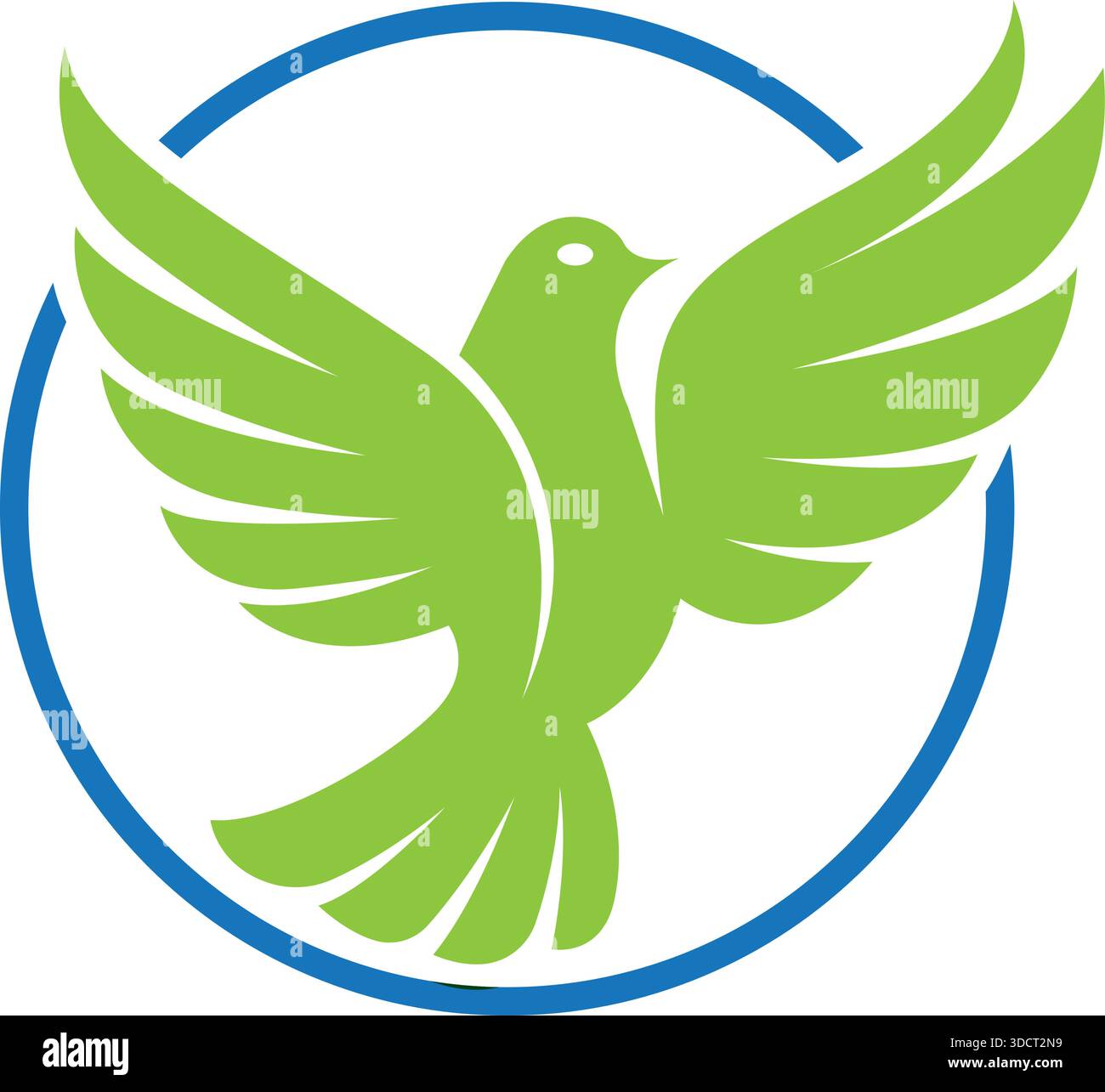 Bird Freedom Leaf Logo Design Nature Eco Template Vector Stock Vector