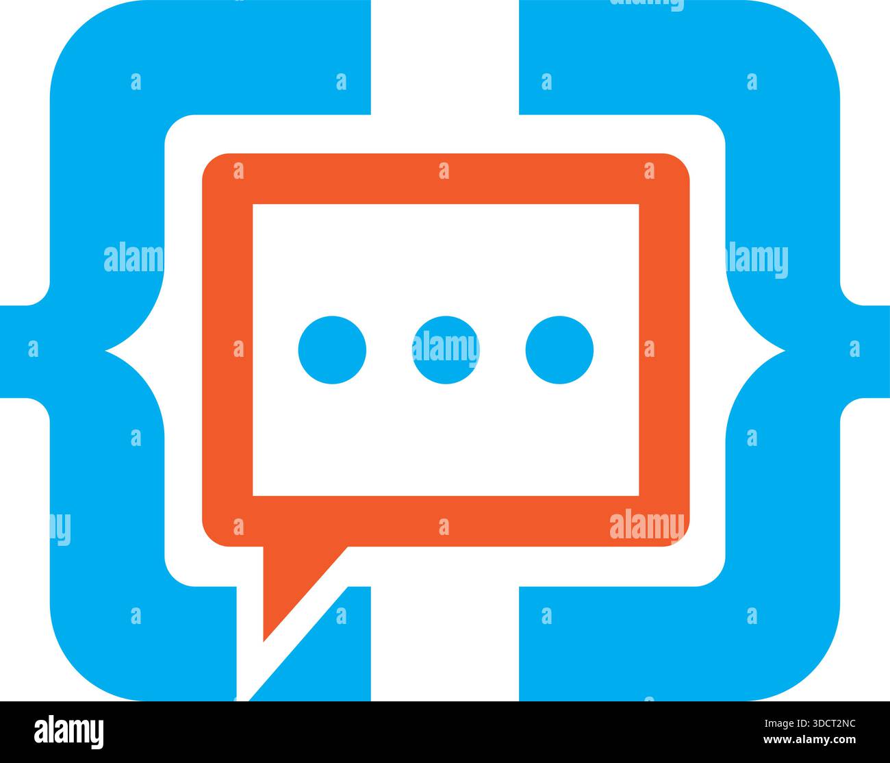 Chat Box Code Logo Design Communication Business Template Vector Stock Vector