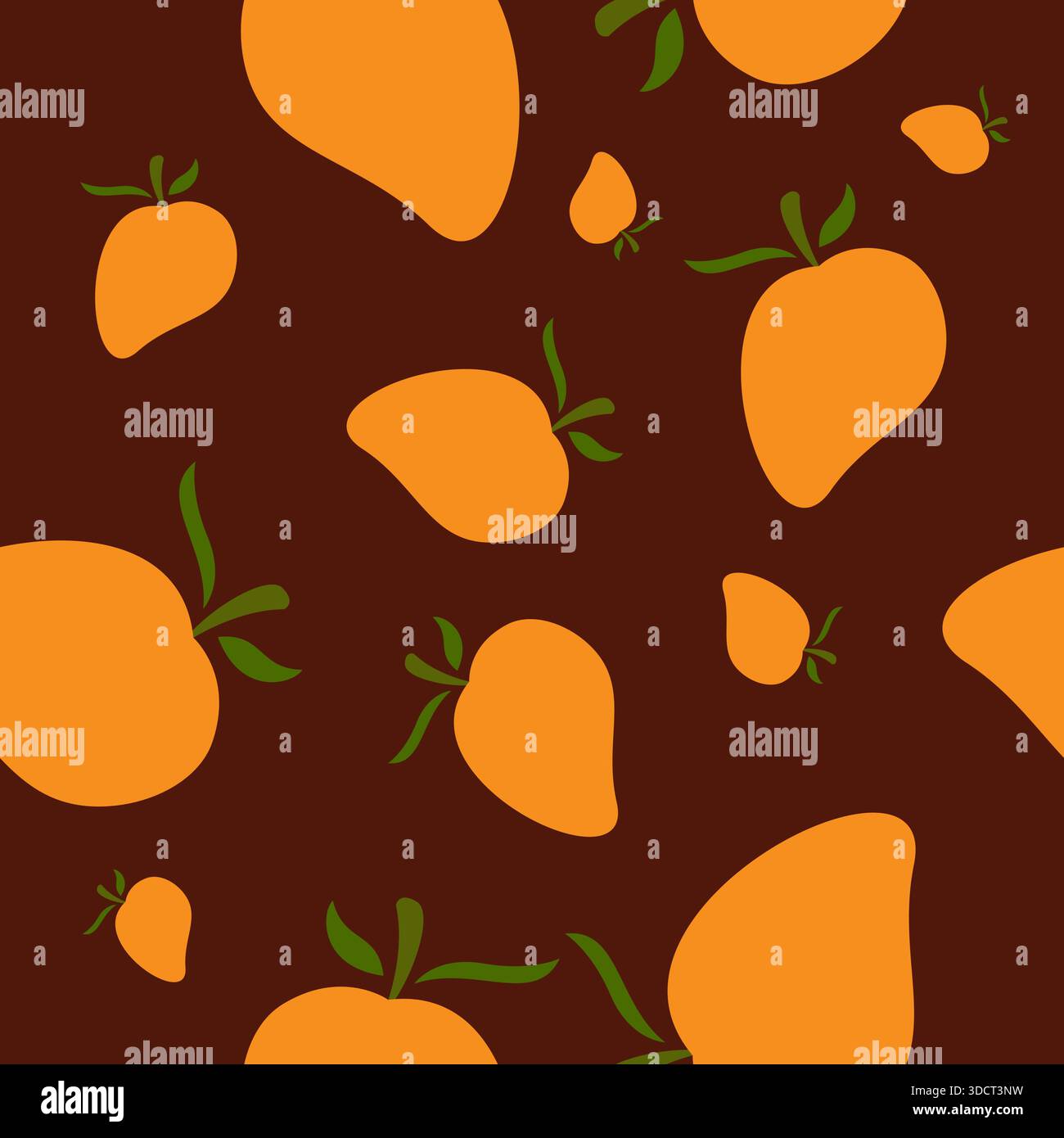 Fruit seamless pattern background vector. Seamless pattern with manggo fruit background vector Stock Vector