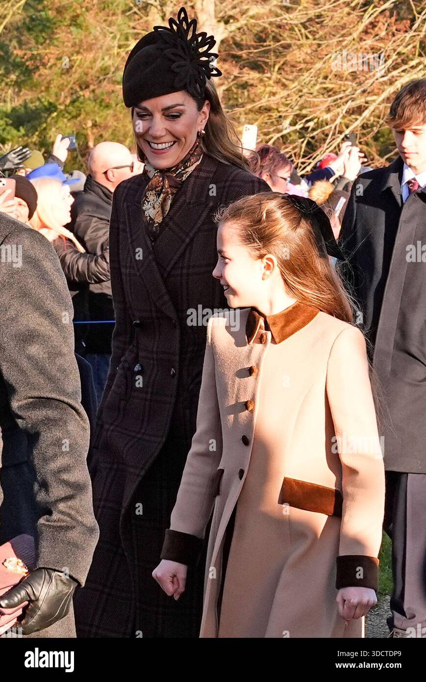 The Princess of Wales and Princess Charlotte attending the Christmas ...