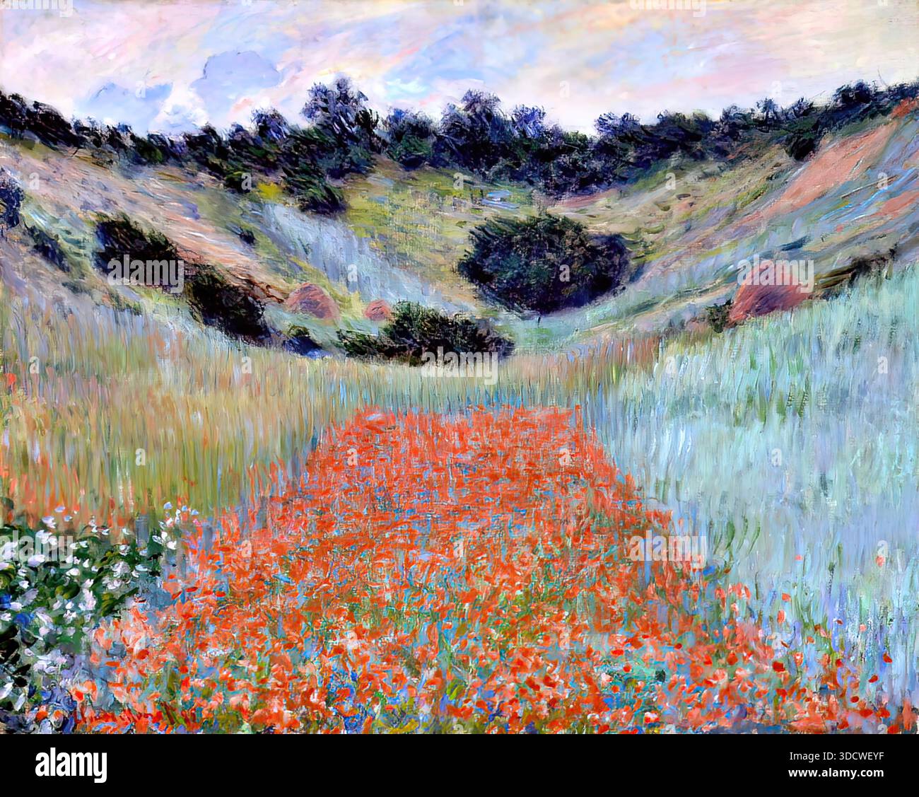 Claude monet the poppy field Stock Vector Images - Alamy