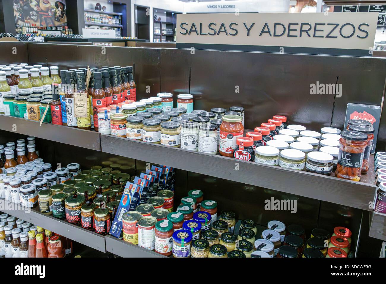 Puebla Mexico,Angelopolis Lifestyle Center Centro Comercial,shopping mall,El Palacio de Hierro department store,salsas y aderezos sauces dressings sec Stock Photo