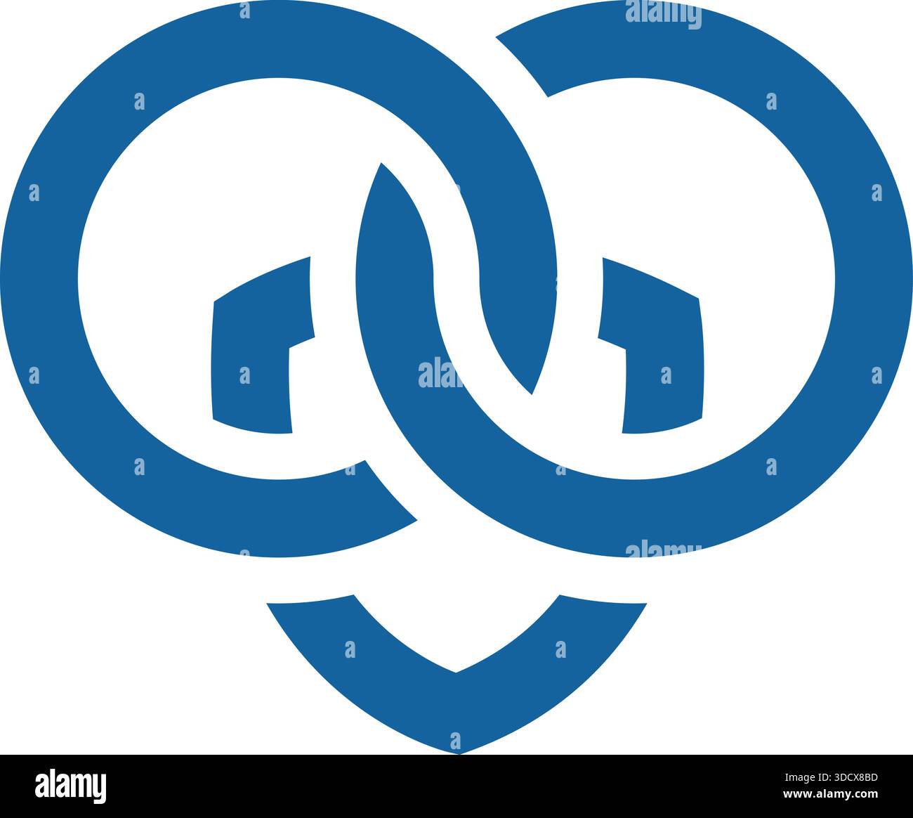 Infinity Knot Connection Logo Design Partnership Vector Template Stock Vector