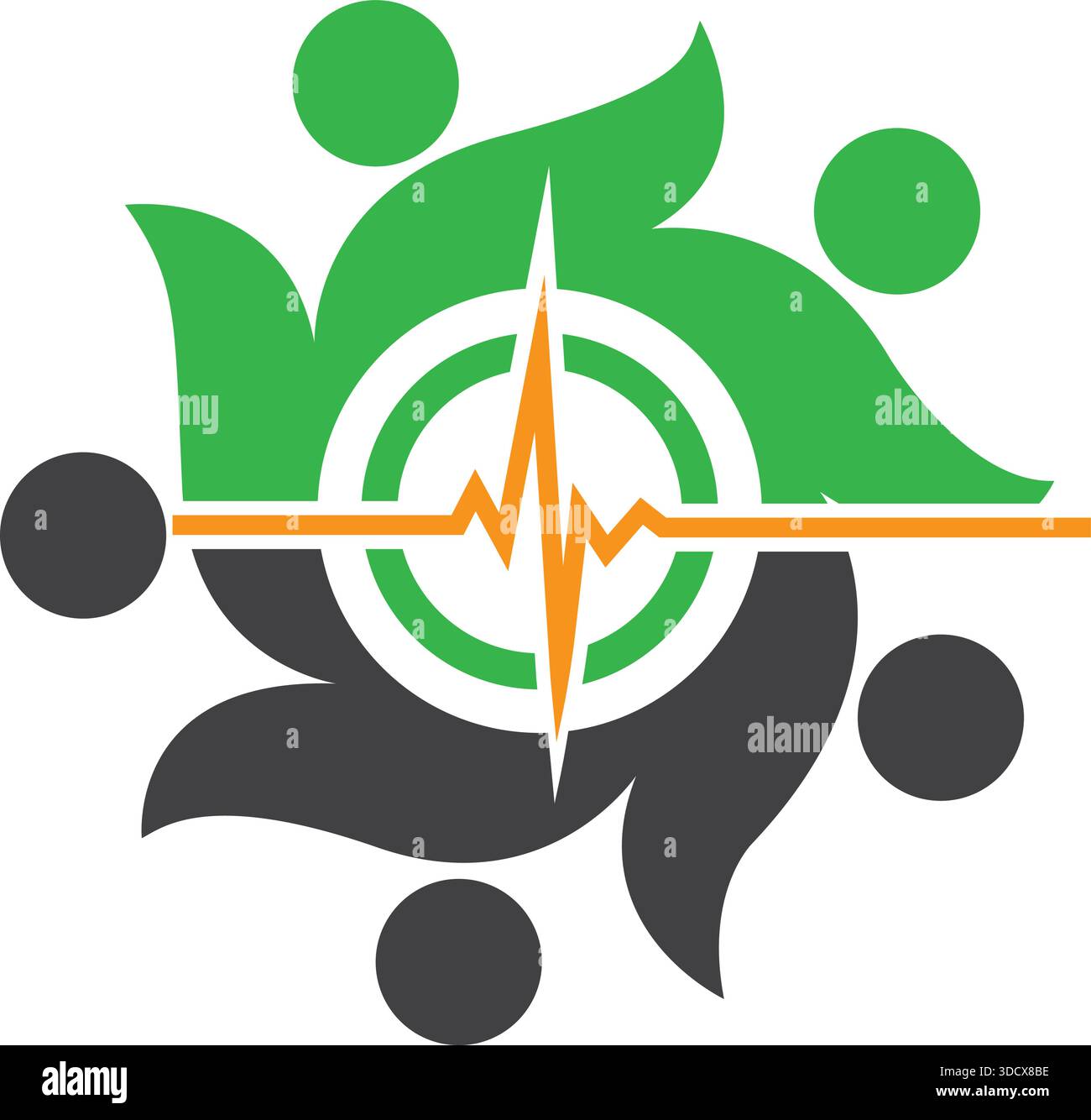 People Target Circle Logo Template Teamwork Vector Design Stock Vector