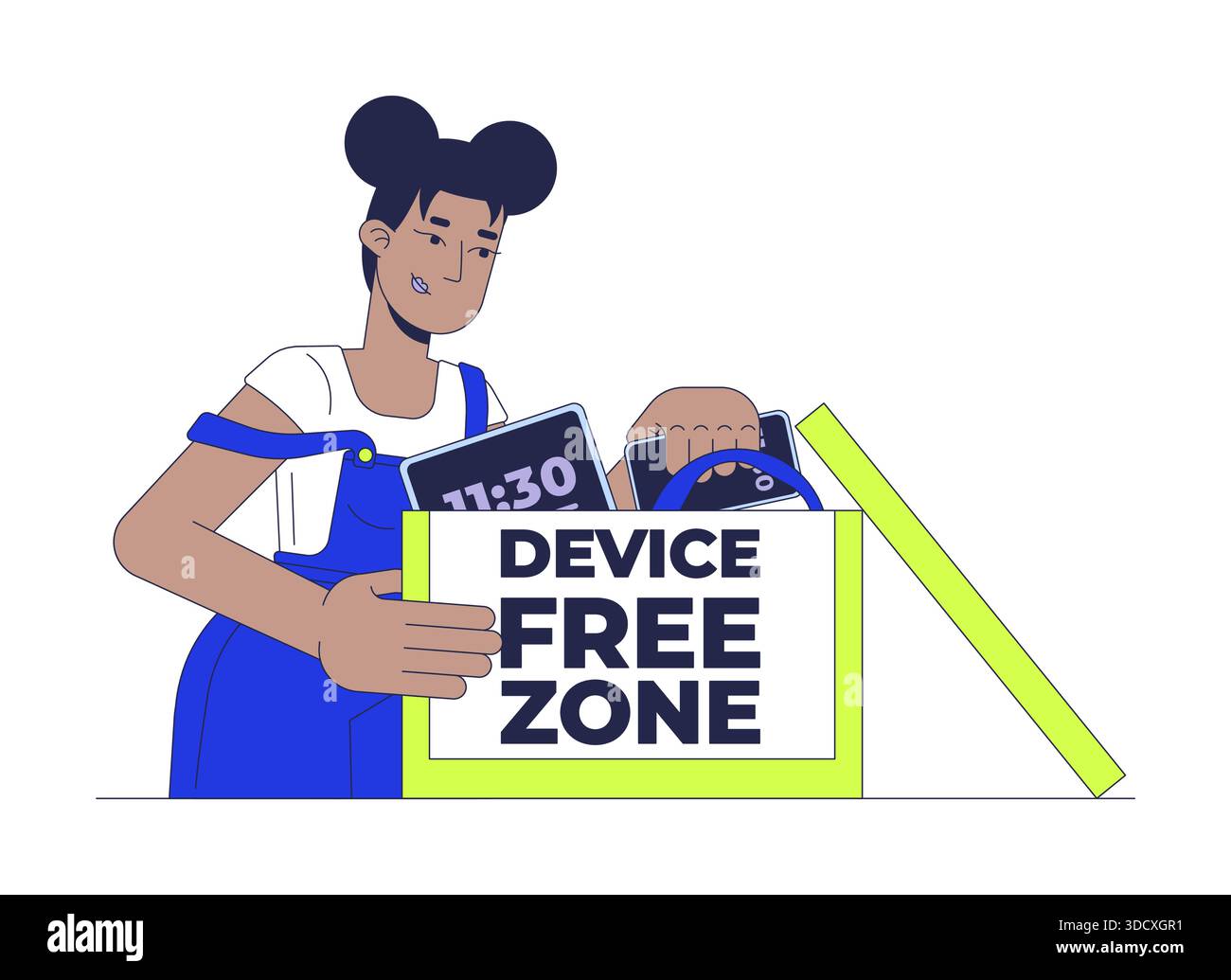 Device. Free Control Device free zone 2D vector illustration Stock Vector Image & Art - Alamy