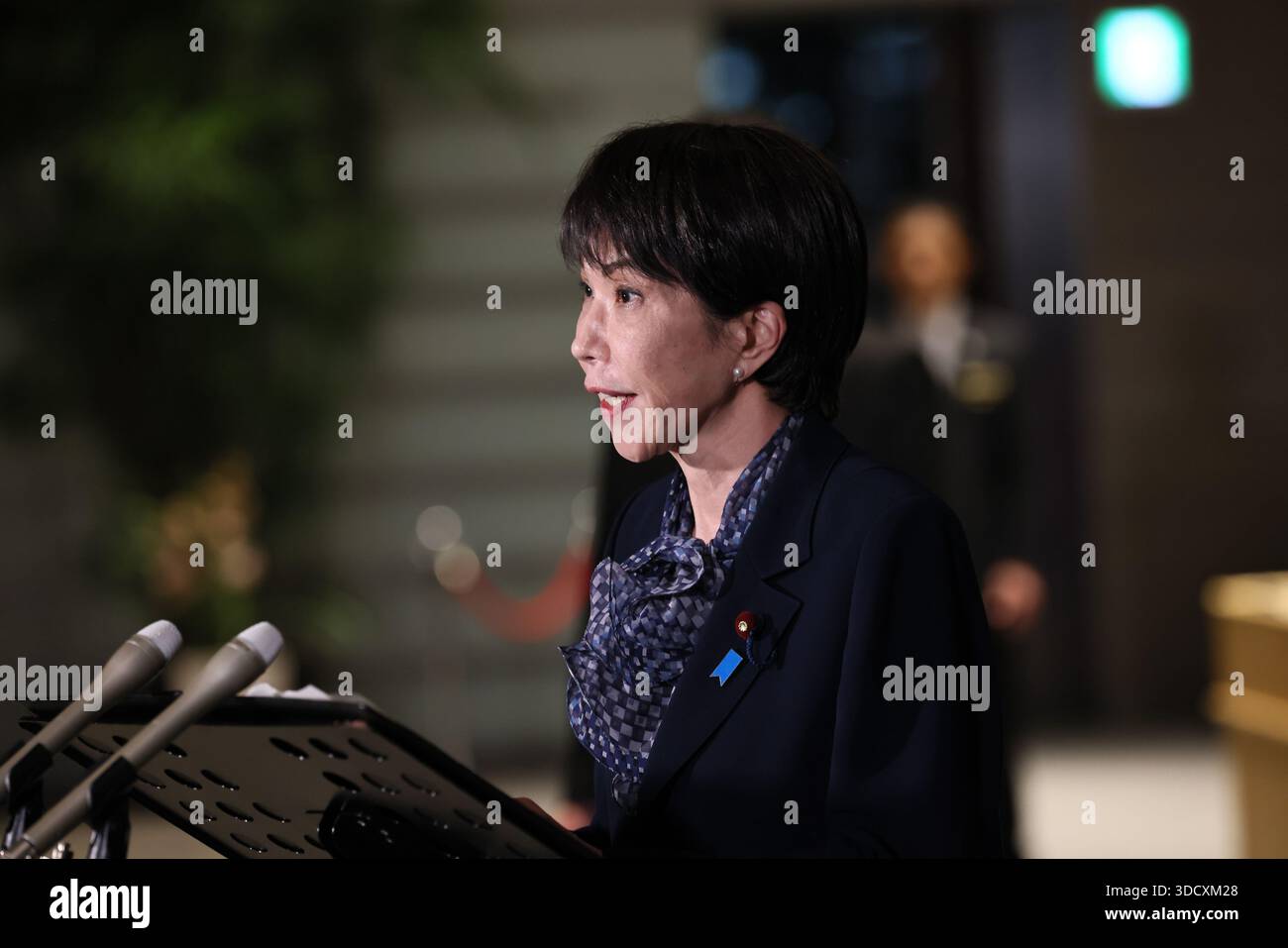 Japanese Prime Minister Sanae Takaichi answers questions from reporters ...
