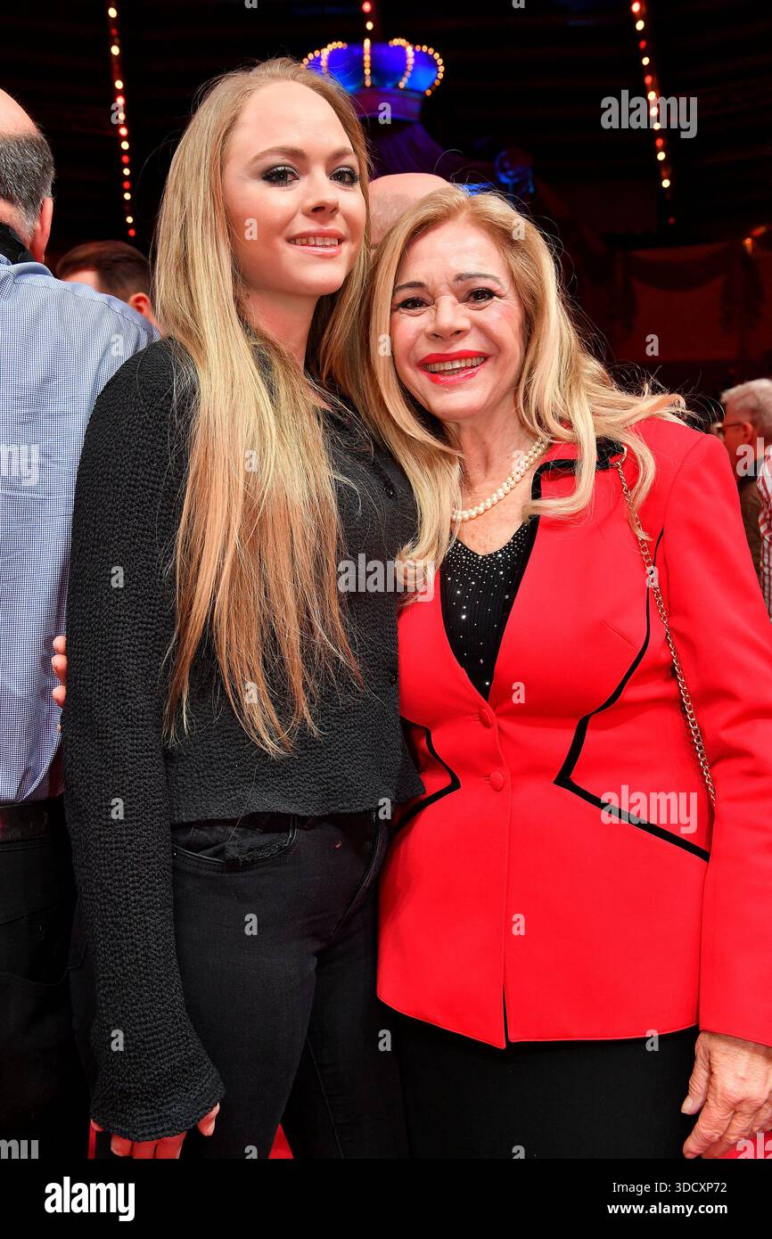 Julia Kentand and her daughter Tamara attend the Circus Krone Winter ...